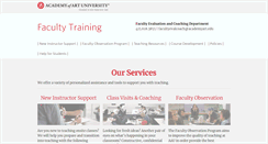 Desktop Screenshot of faculty.academyart.edu